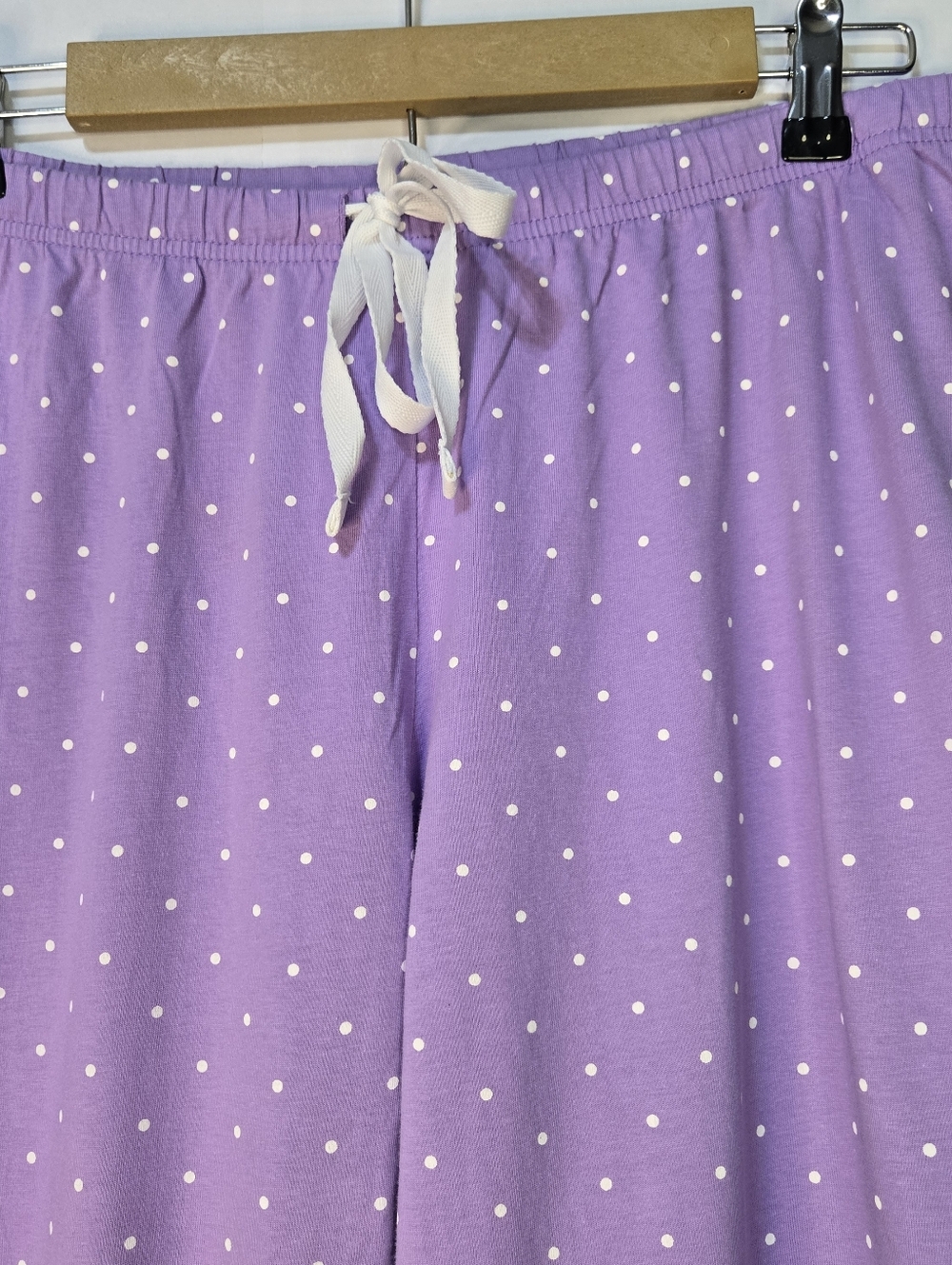PAJAMAGRAM Women Suze L 2-pc Lavender Polka Dot Pajama Set, NWOT - Picture 8 of 10